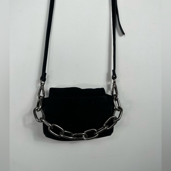 Free people leather crossbody - Black suede - Picture 1 of 10